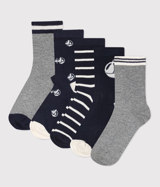 Lot de 5 paires de chaussettes gar&ccedil;on multicouleur