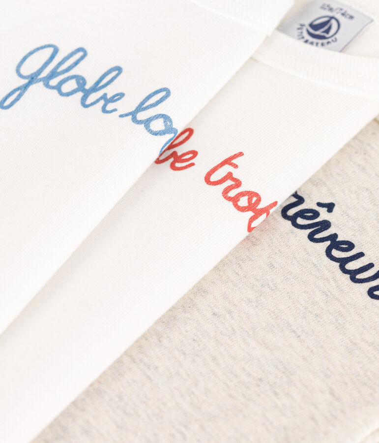 Lot de 3 bodies manches courtes globetrotteur en coton variante 1