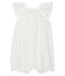Combicourt bébé fille en côte blanc MARSHMALLOW/blanc MULTICO