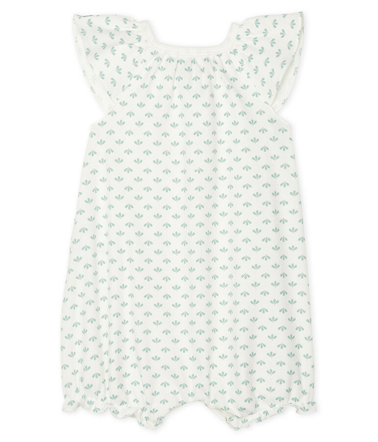 Combicourt b&eacute;b&eacute; fille en c&ocirc;te blanc MARSHMALLOW/blanc MULTICO