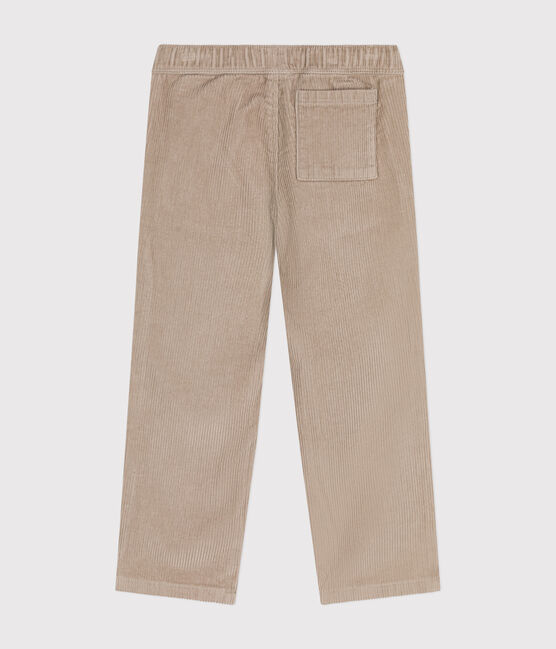 Pantalon droit en velours enfant garçon HUITRE
