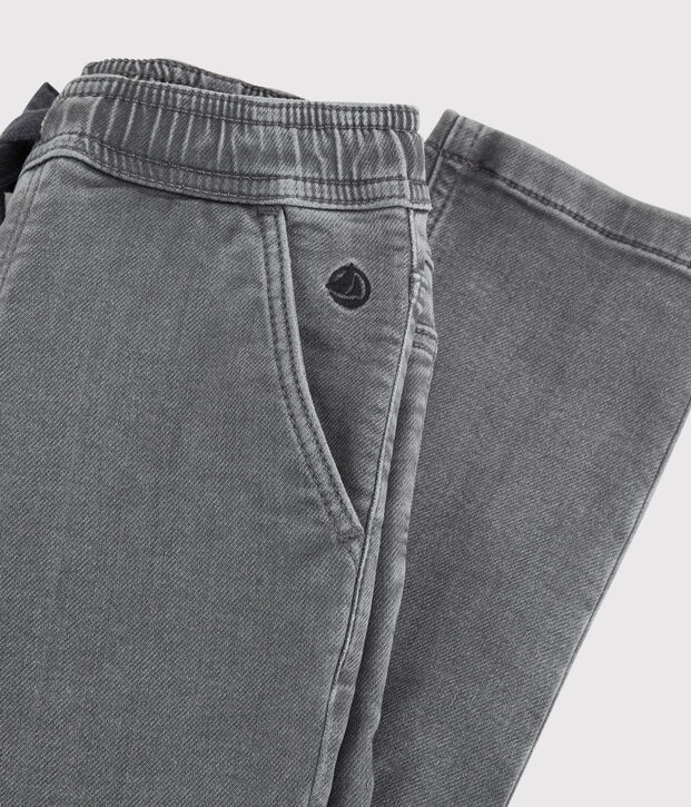 Pantalon denim responsable regular enfant gar&ccedil;on gris