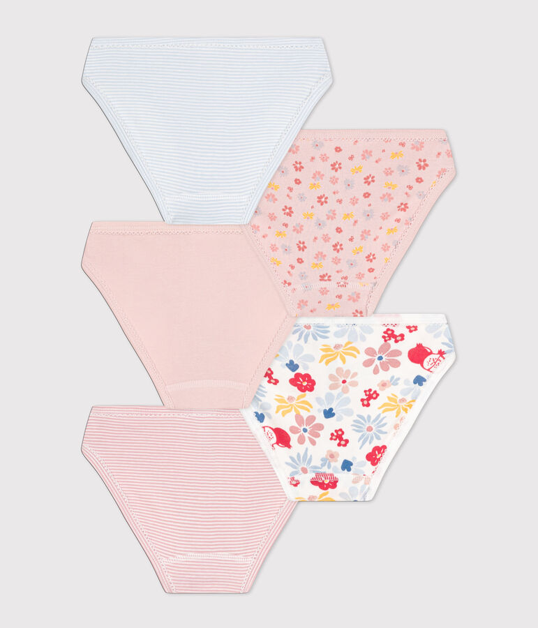 Lot de 5 culottes fleur en coton enfant variante 1