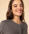 Cardigan à pressions en tubique femme vert THUYA