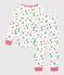 Pyjama imprimé motif Paris en coton enfant blanc MARSHMALLOW/bleu MEDIEVAL/ MULTICO