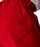 Short bébé en velours uni rouge TERKUIT