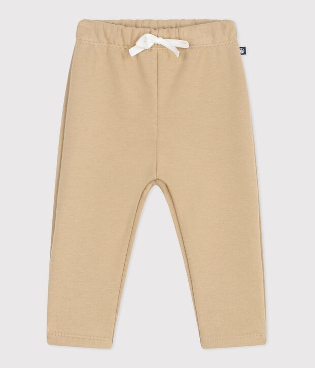 Pantalon de jogging b&eacute;b&eacute; en coton uni beige