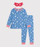 Pyjama d&eacute;guisement enfant en coton phosphorescent avec cape bleu/multicouleur