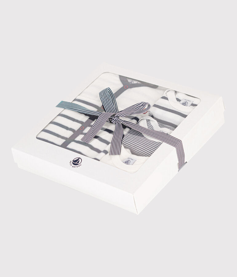 Lot de 1 pyjama b&eacute;b&eacute; et 3 bodies rayures multicouleur