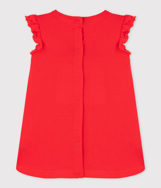 Robe bébé fille brodée rouge PEPS