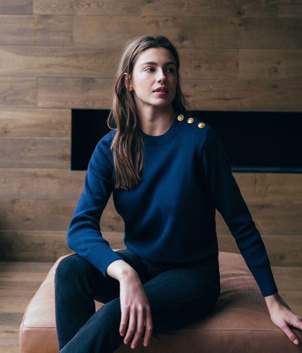 Pull Femme bleu marine