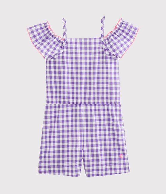Combinaison enfant fille violet REAL/blanc MARSHMALLOW