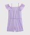 Combinaison enfant fille violet REAL/blanc MARSHMALLOW