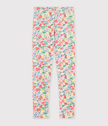 Legging enfant en coton à fleurs