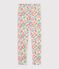 Legging enfant en coton &agrave; fleurs blanc/multicouleur
