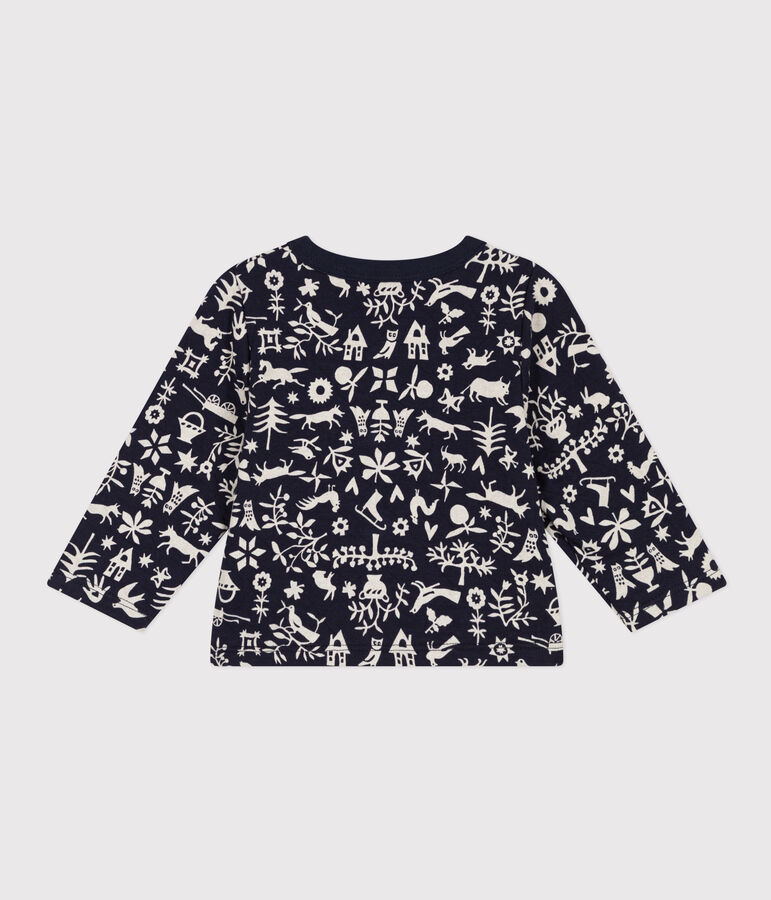 Cardigan en tubique matelass&eacute; imprim&eacute; b&eacute;b&eacute; bleu SMOKING/ AVALANCHE