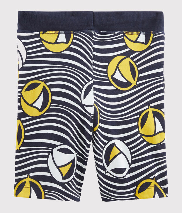 Bermuda enfant gar&ccedil;on blanc/multicouleur