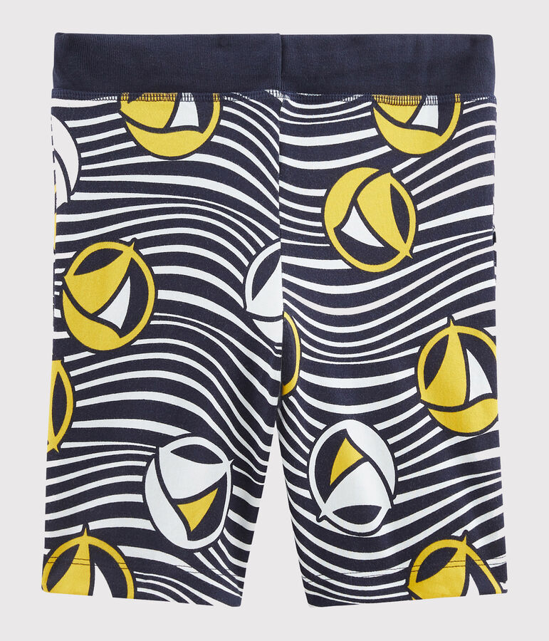 Bermuda enfant gar&ccedil;on blanc/multicouleur