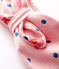 Bandeau à noeud bébé fille rose MINOIS/blanc MULTICO