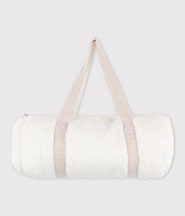 Sac polochon en sherpa blanc