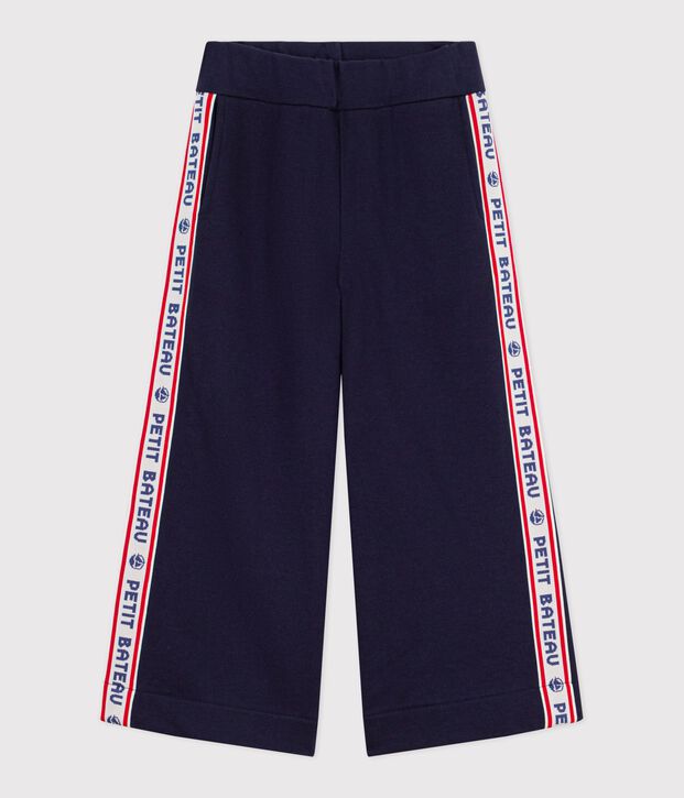 Pantalon de jogging enfant en coton bleu marine