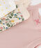 Lot de 3 bodies bretelles fleurs en coton bébé variante 1