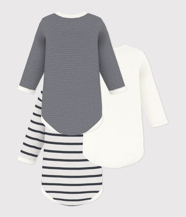 Lot de 3 bodies manches longues bébé (Petit Bateau) - Image 1