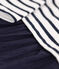 Robe manches longues bébé bimatière bleu SMOKING/blanc MARSHMALLOW