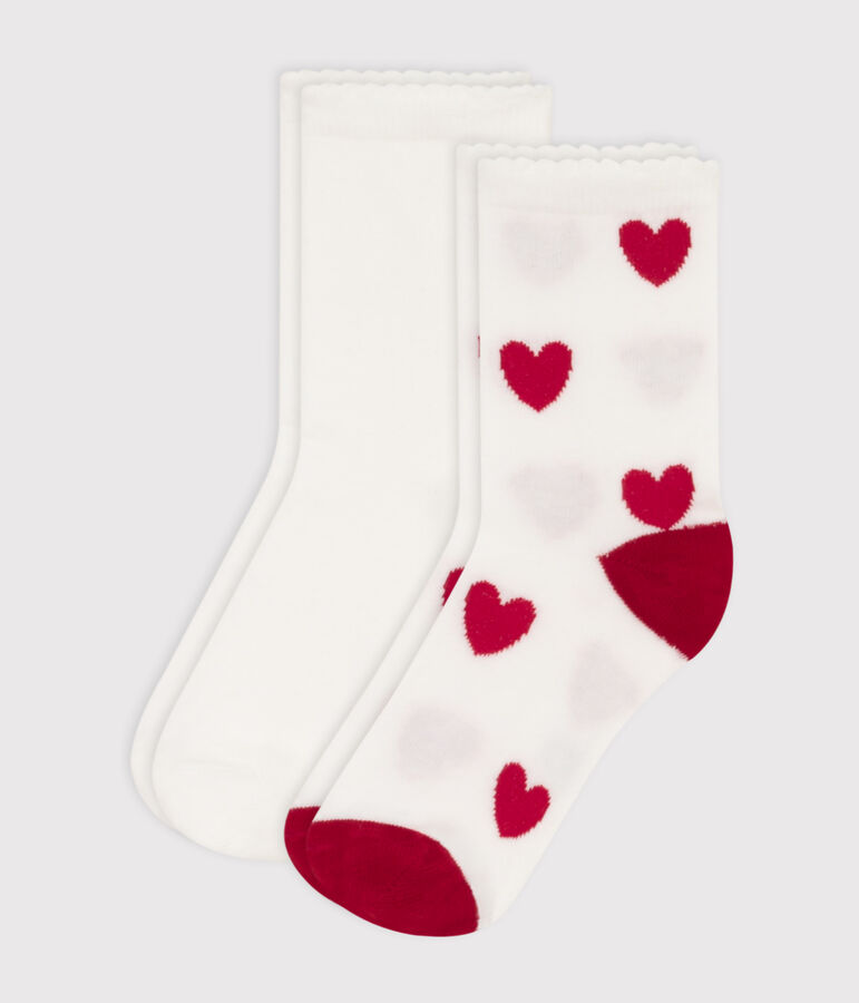 Lot de 2 paires de chaussettes enfant fille multicouleur