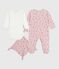 Lot cadeau bébé en velours imprimé fleuri variante 1