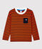 Tee-shirt manches longues en coton enfant garçon bleu SMOKING/ CAROTTE
