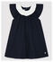 Robe body avec col en côte bébé fille bleu SMOKING