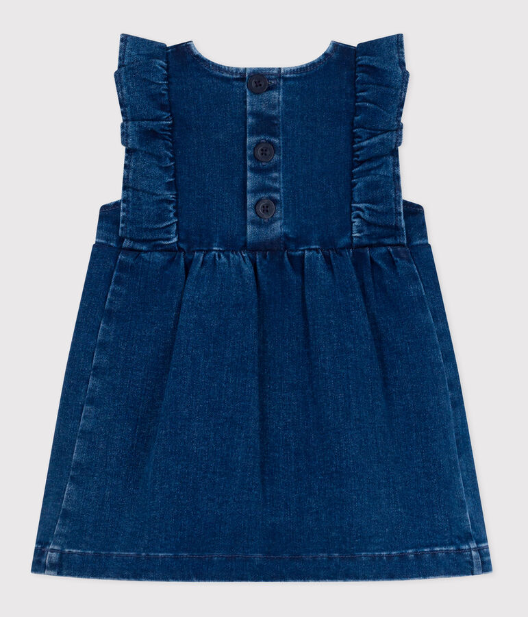 Robe b&eacute;b&eacute; sans manche en denim bleu DENIM MOYEN