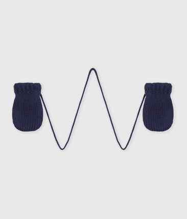 Moufles bébé en tricot unies doublées polaire