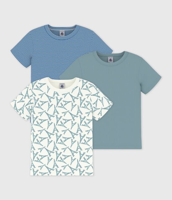 Lot de tee-shirts enfant en coton manches courtes Tour Eiffel variante 1