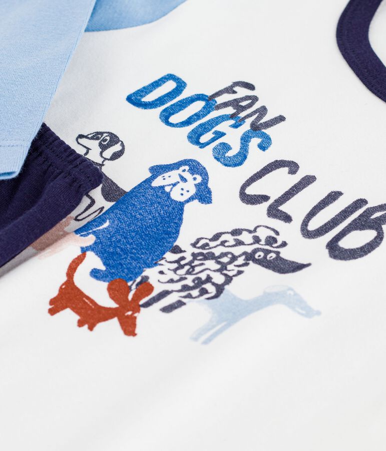 Pyjama enfant en coton motif chien bleu SOIR/ MULTICO