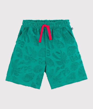 Bermuda short enfant en coton uni imprimé