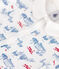 Combinaison courte bébé en coton à col imprimé Paris blanc MARSHMALLOW/blanc MULTICO