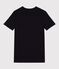 Tee-shirt l'Iconique manches courtes en côte unie femme noir BLACK