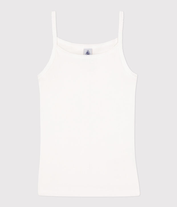 Chemise &agrave; bretelles L'ICONIQUE en coton BIO Femme blanc