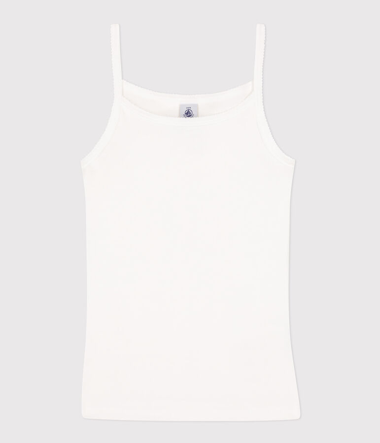 Chemise &agrave; bretelles L'ICONIQUE en coton BIO Femme blanc