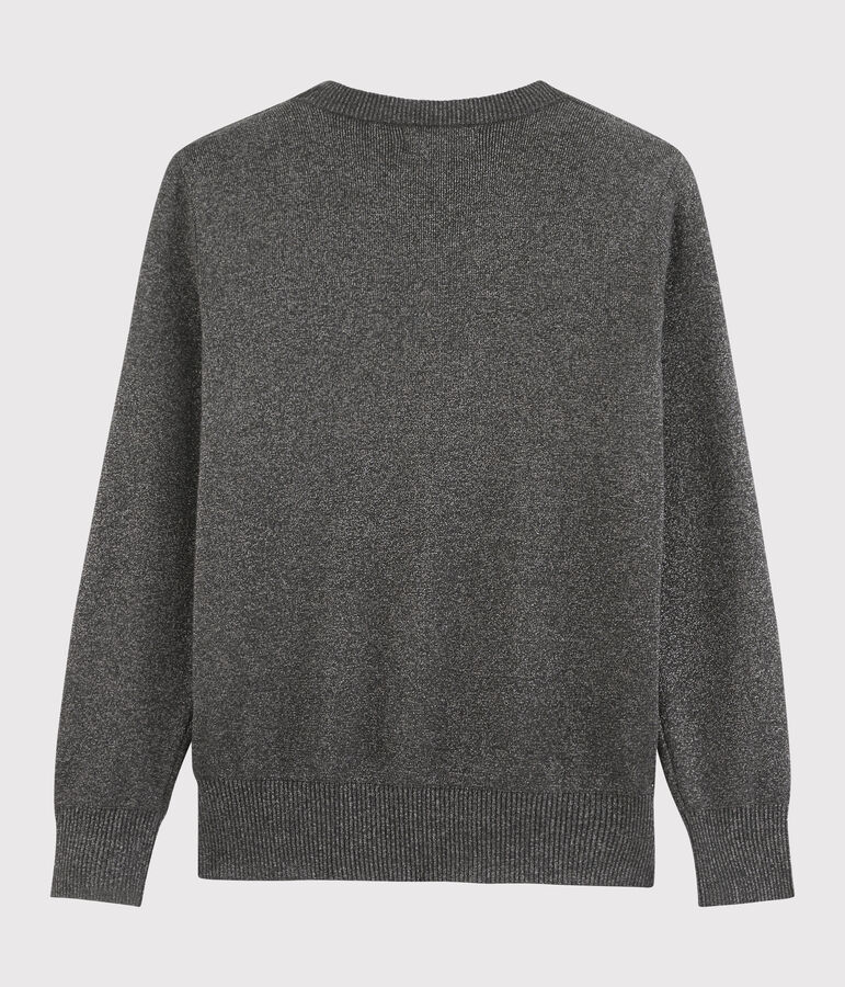 Pull brillant coton Femme noir CITY/gris ARGENT