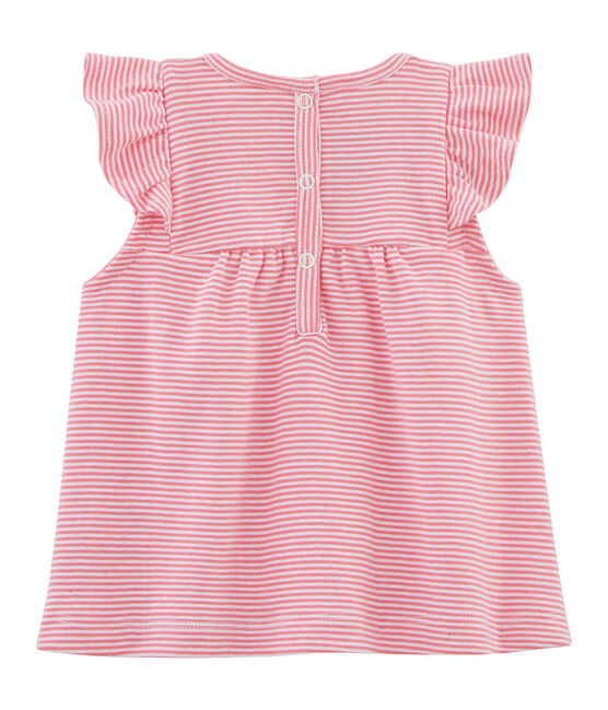 Blouse rayée bébé fille rose JOUE/blanc ECUME