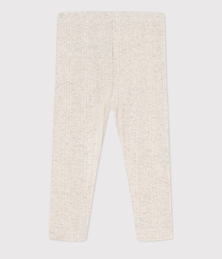 Legging en coton b&eacute;b&eacute; beige MONTELIMAR CHINE