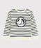 Sweatshirt enfant garçon blanc MARSHMALLOW/bleu SMOKING