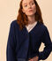Gilet en côte anglaise en coton Femme bleu INCOGNITO