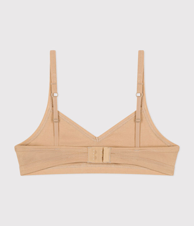 Soutien-gorge triangle en coton enfant beige