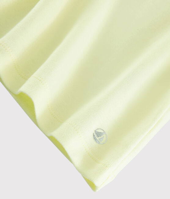 Tee-shirt manches courtes en coton enfant fille jaune CITRONEL