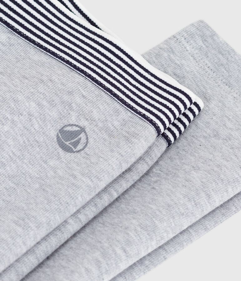 Pantalon esprit legging enfant en coton uni gris FUMEE CHINE