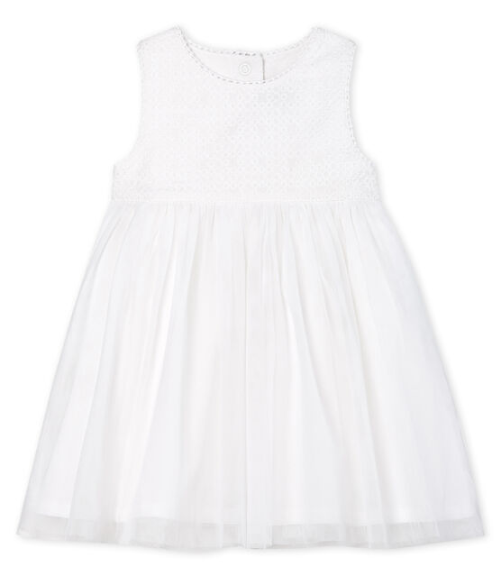 Robe de cérémonie bébé fille blanc MARSHMALLOW/marron CUIVRE